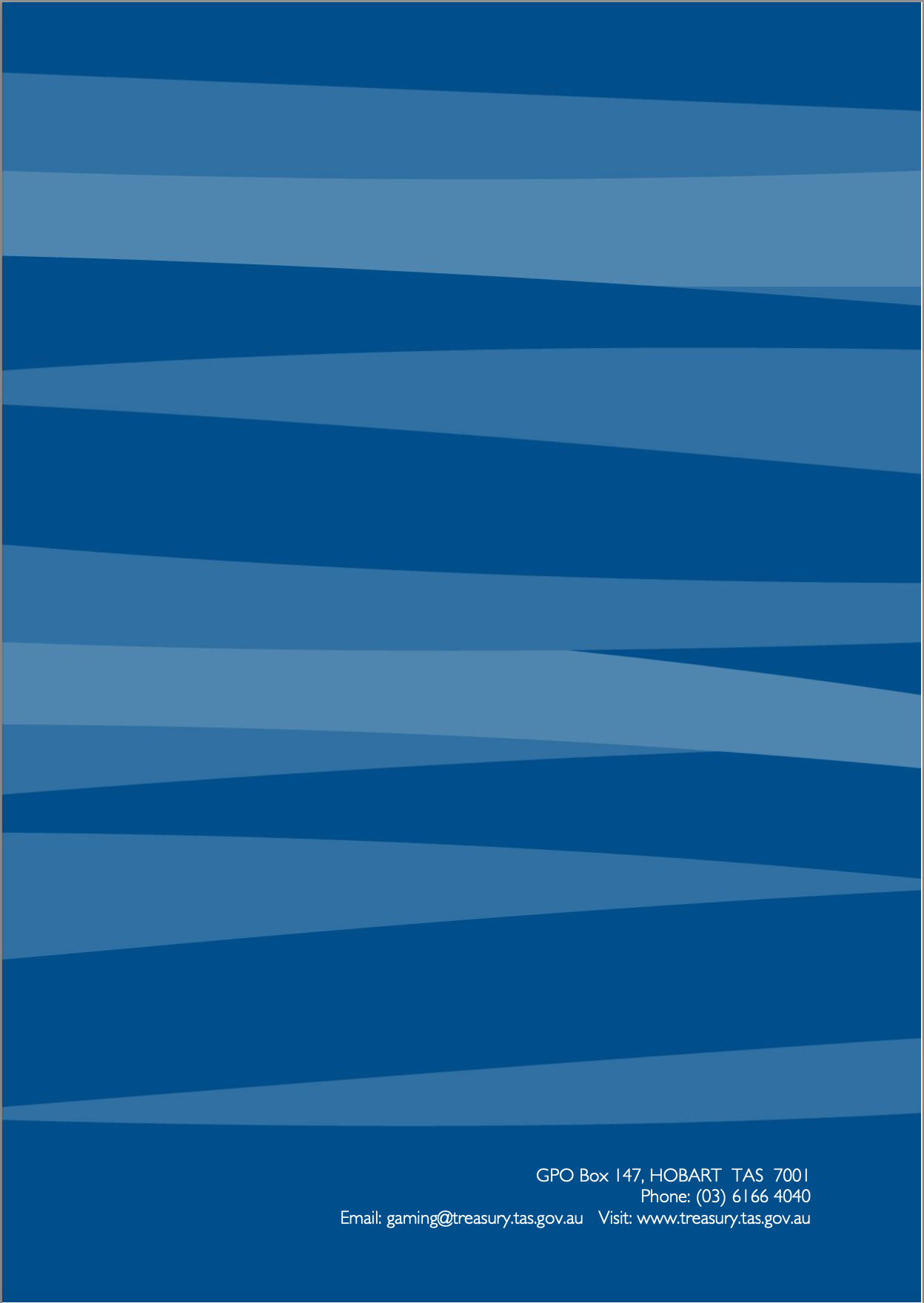 Tasmanian Liquor and Gaming Commission Rules