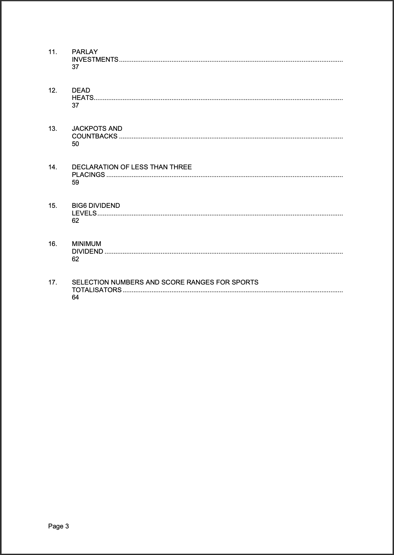Tabcorp ACT Pty Ltd Totalisator Rules (Racing)