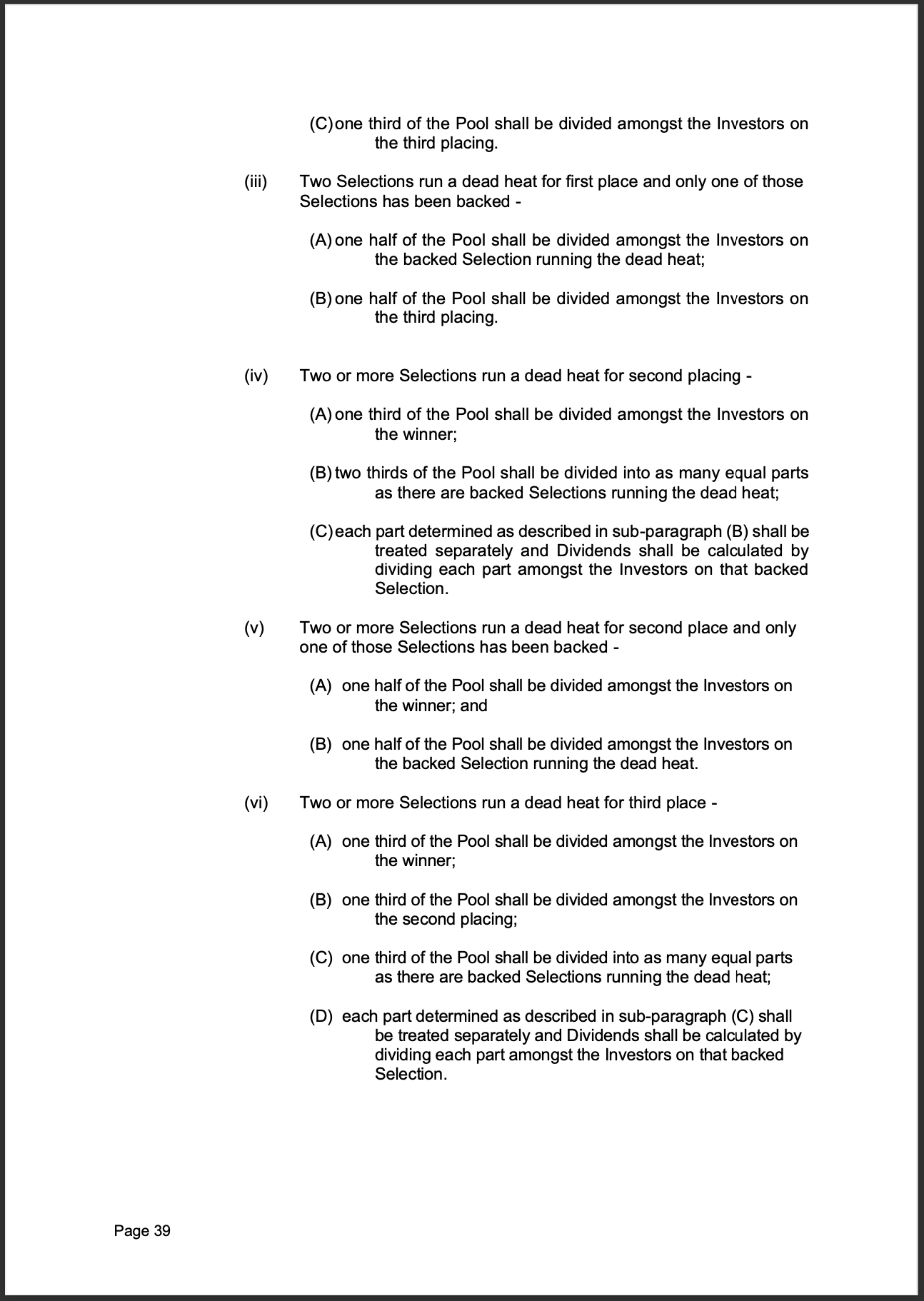 Tabcorp ACT Pty Ltd Totalisator Rules (Racing)