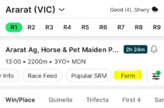 TAB app race screen.