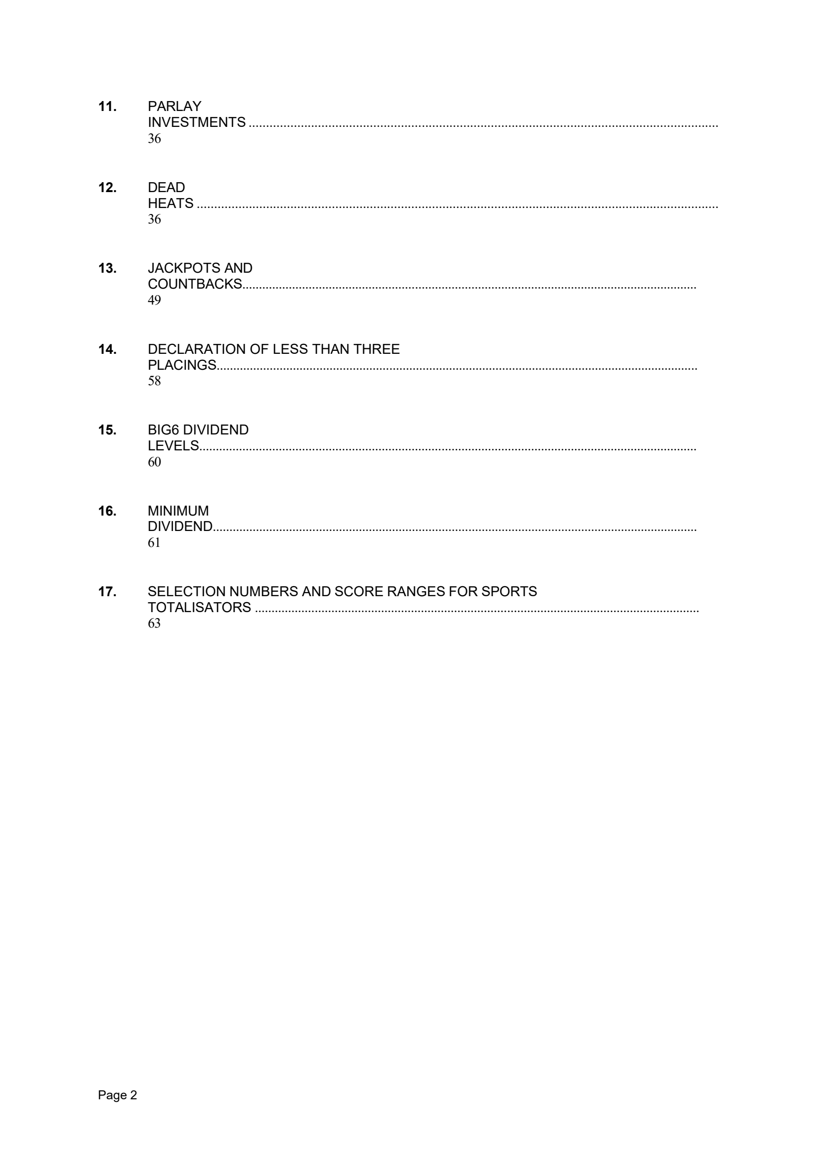Tabcorp ACT Pty Ltd Totalisator Rules (Racing)