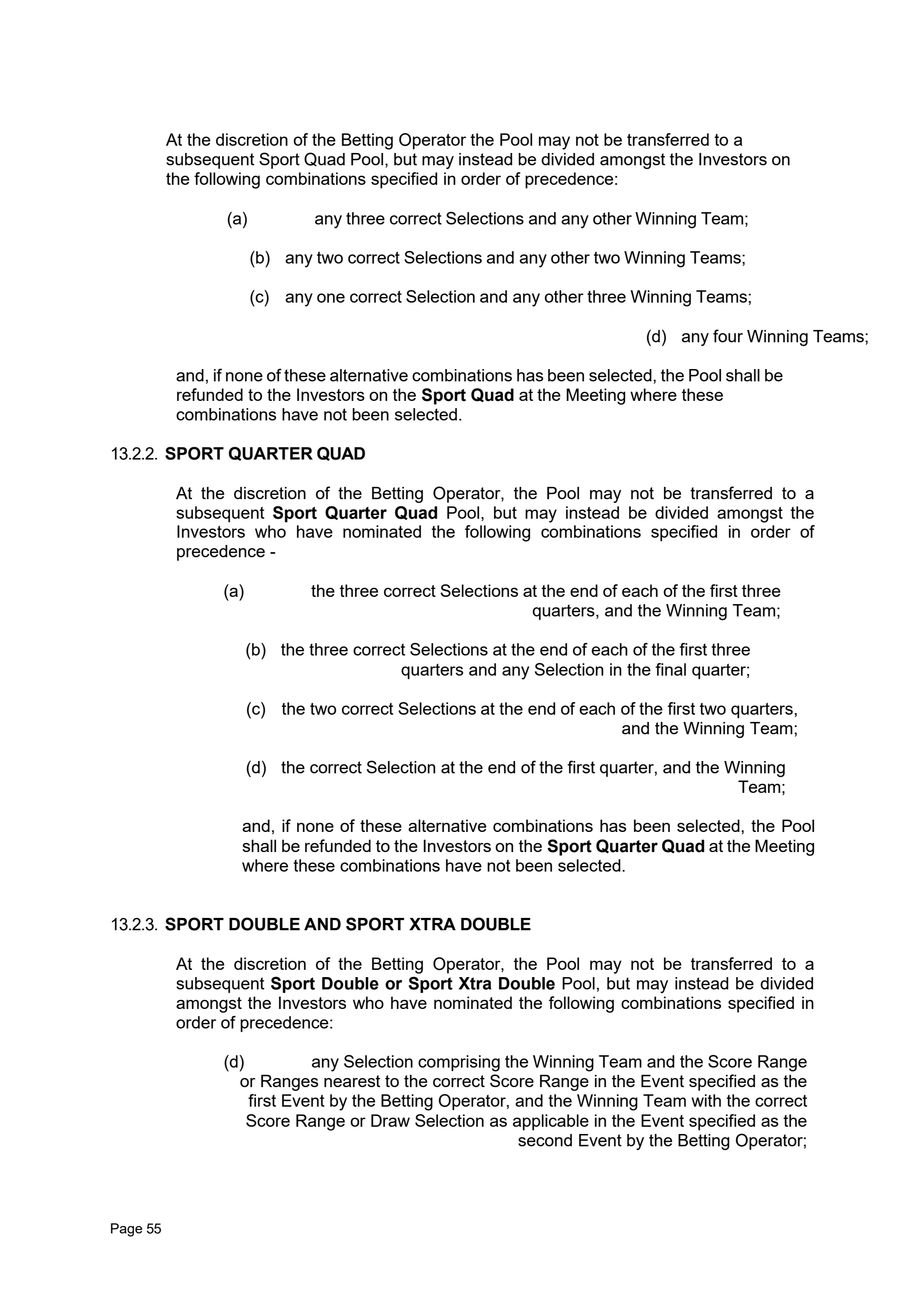 Tabcorp ACT Pty Ltd Totalisator Rules (Racing)