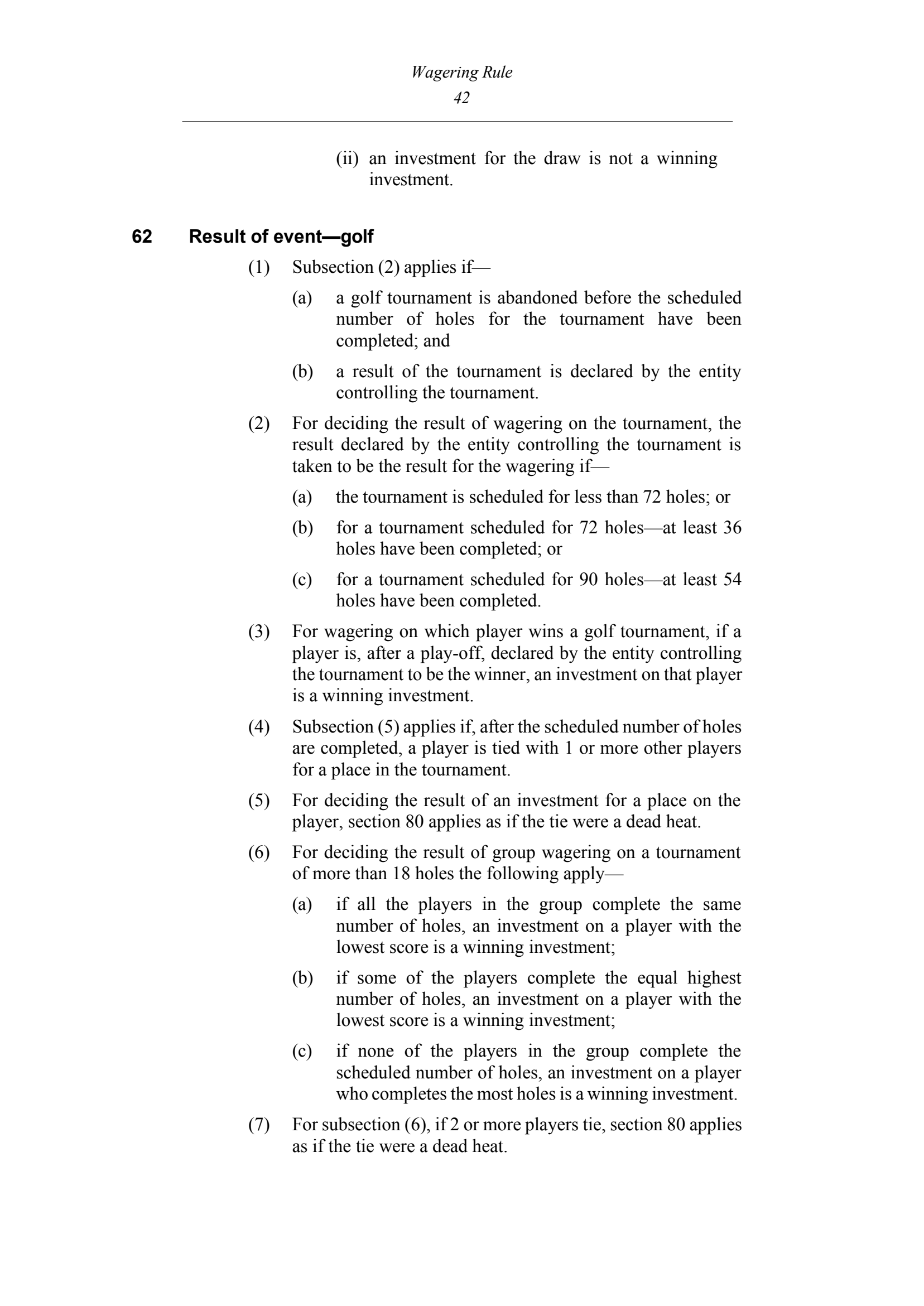 Queensland Wagering Rules (Racing) page 42