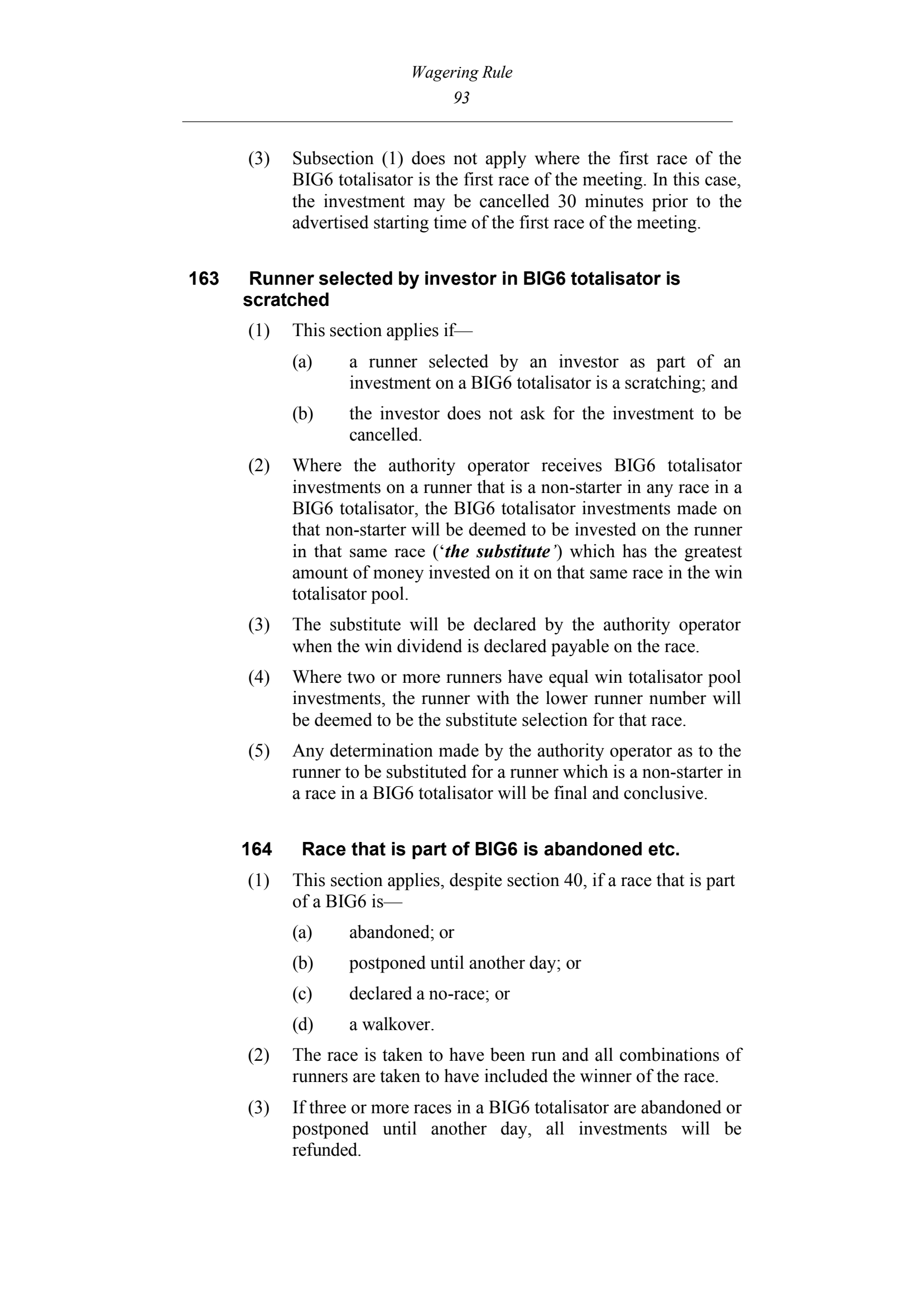 Queensland Wagering Rules (Racing) page 93