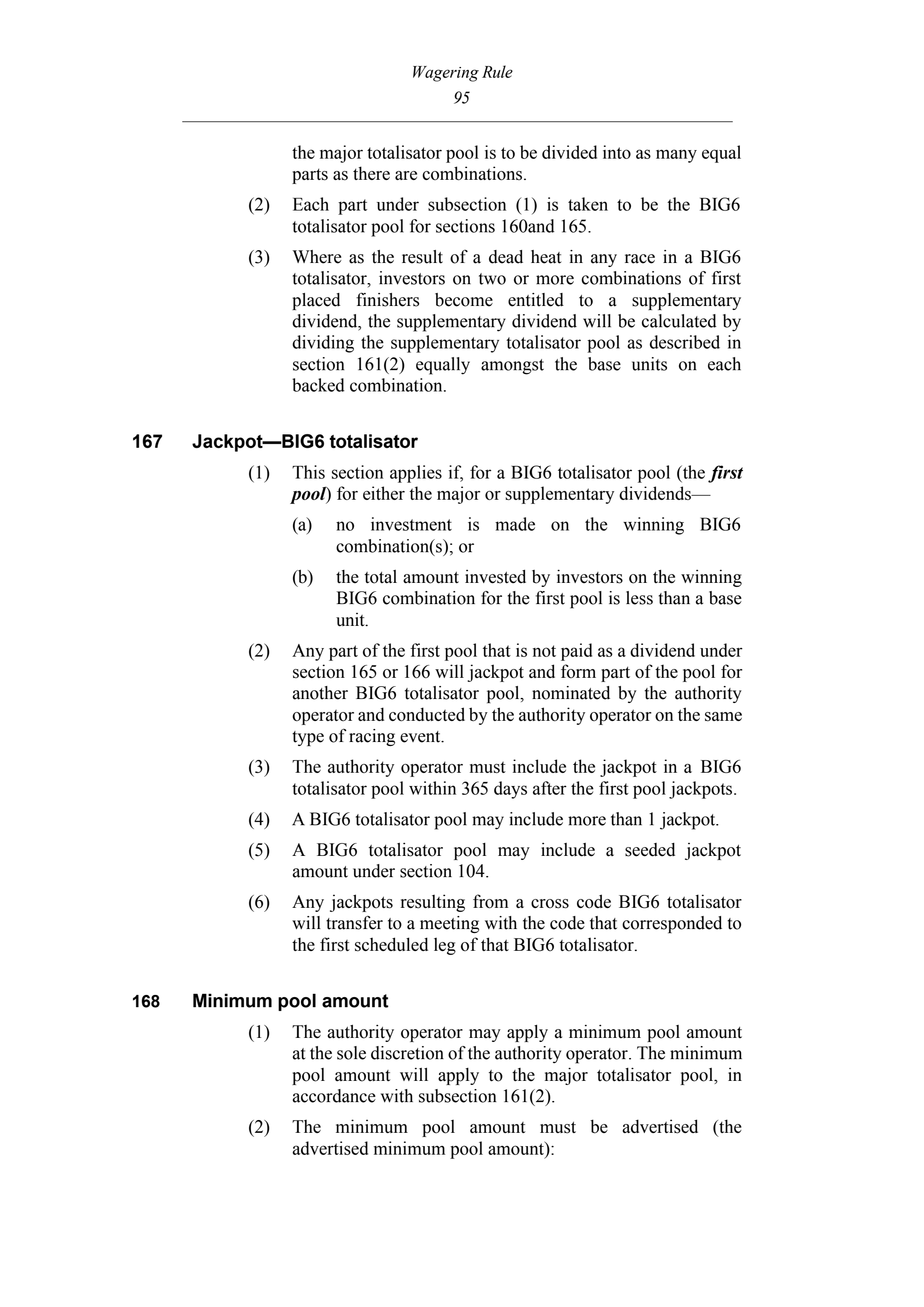 Queensland Wagering Rules (Racing) page 95