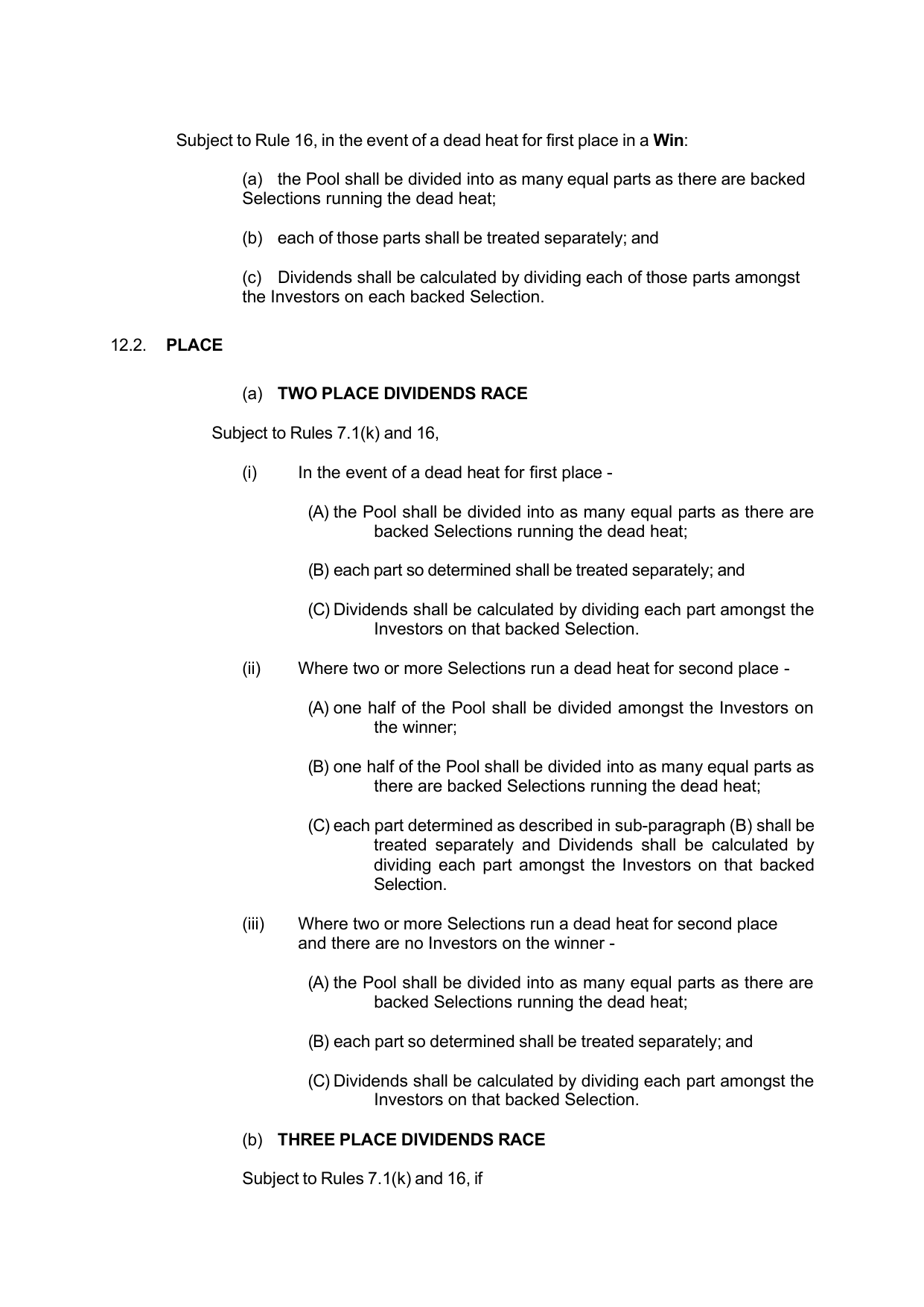 VIC Totalisator Betting Rules (Racing) page 41