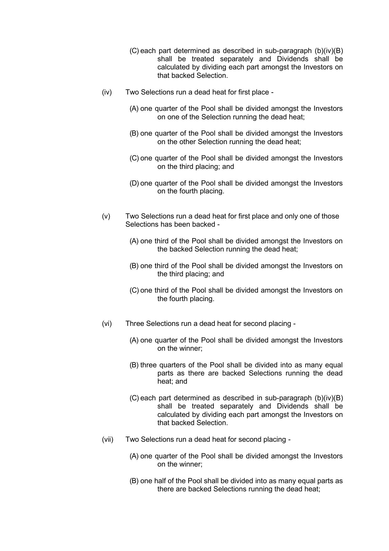 VIC Totalisator Betting Rules (Racing) page 44
