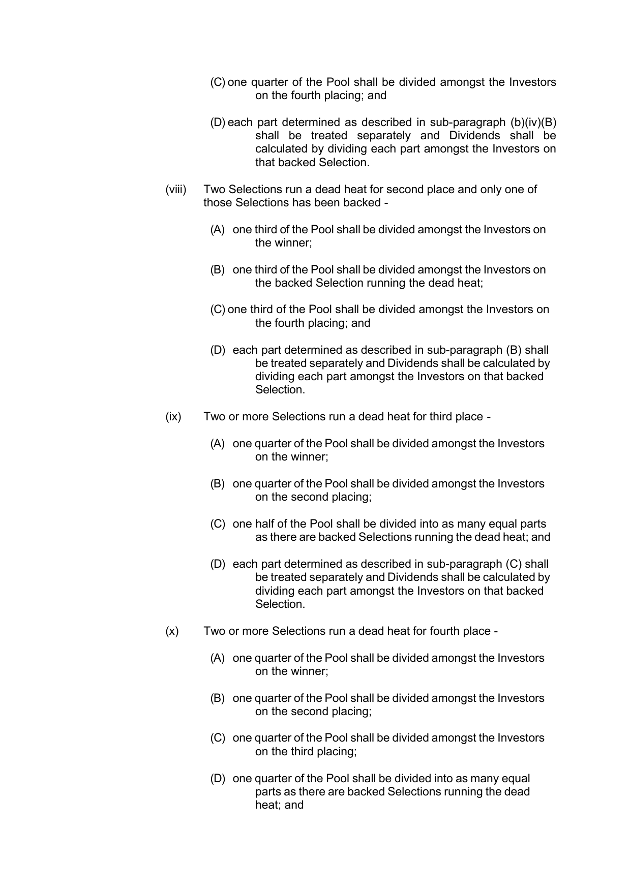 VIC Totalisator Betting Rules (Racing) page 45
