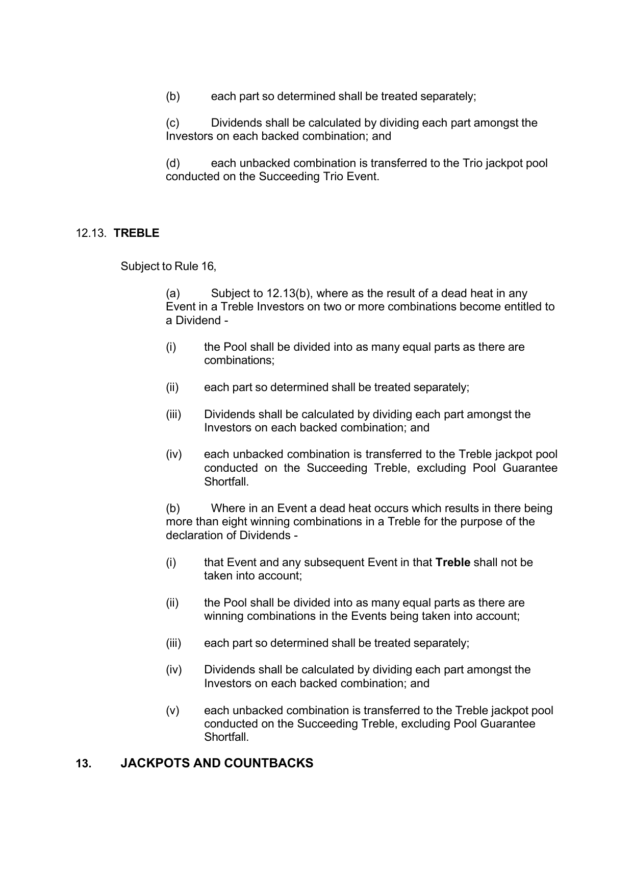 VIC Totalisator Betting Rules (Racing) pages 53