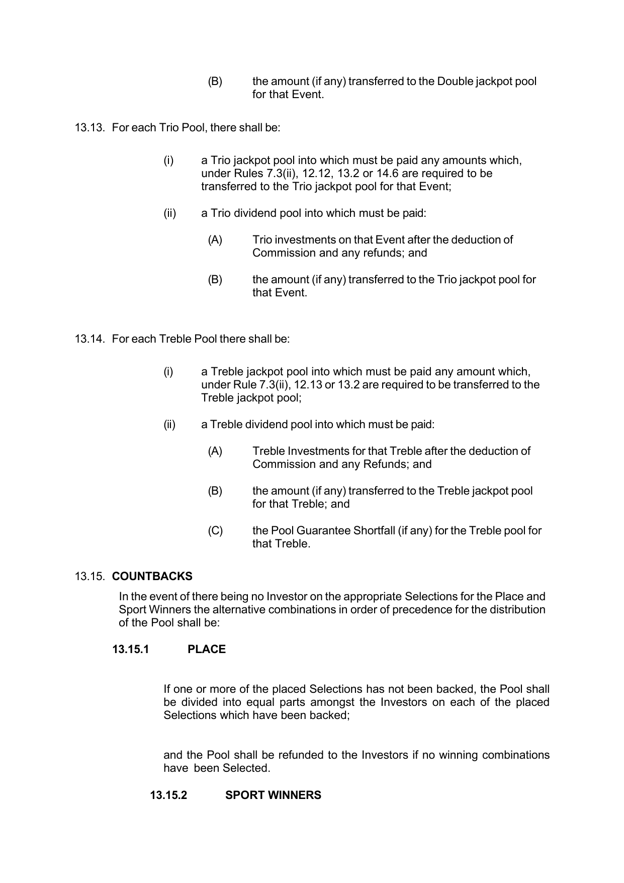 VIC Totalisator Betting Rules (Racing) page 61