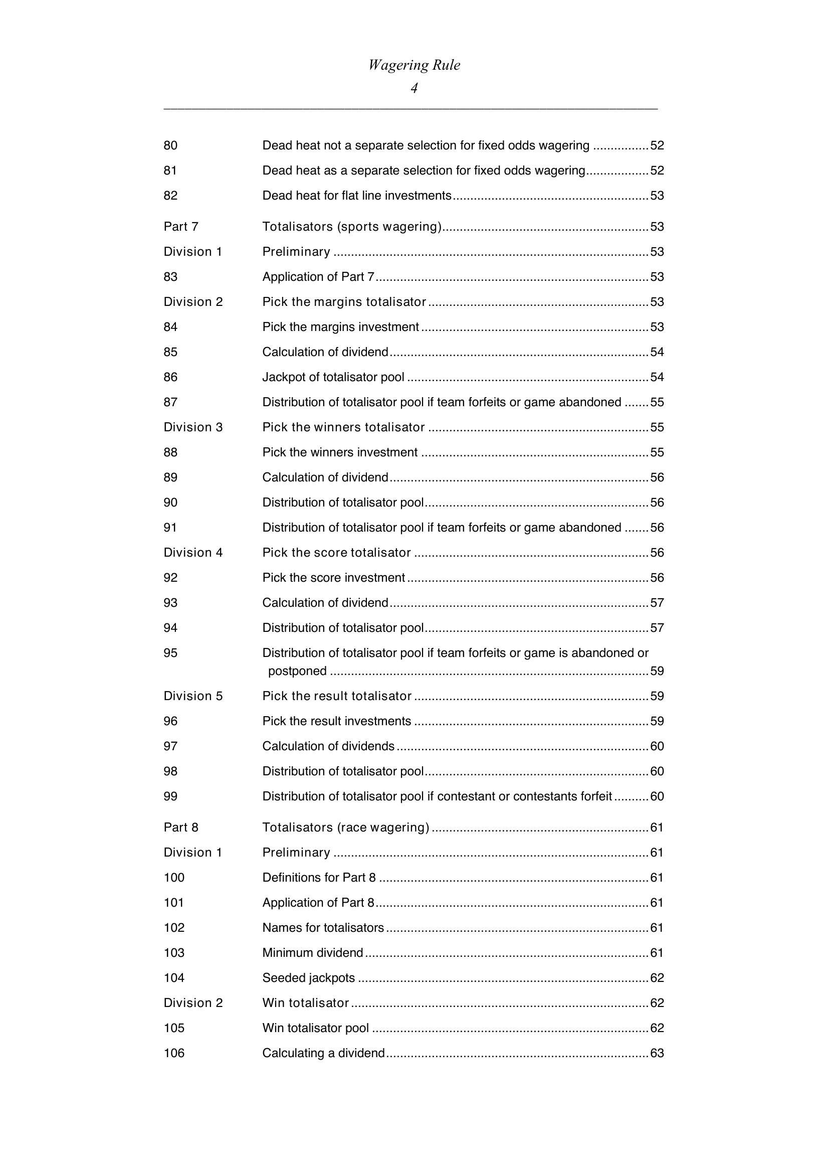 Queensland Wagering Rules (Racing) page 4