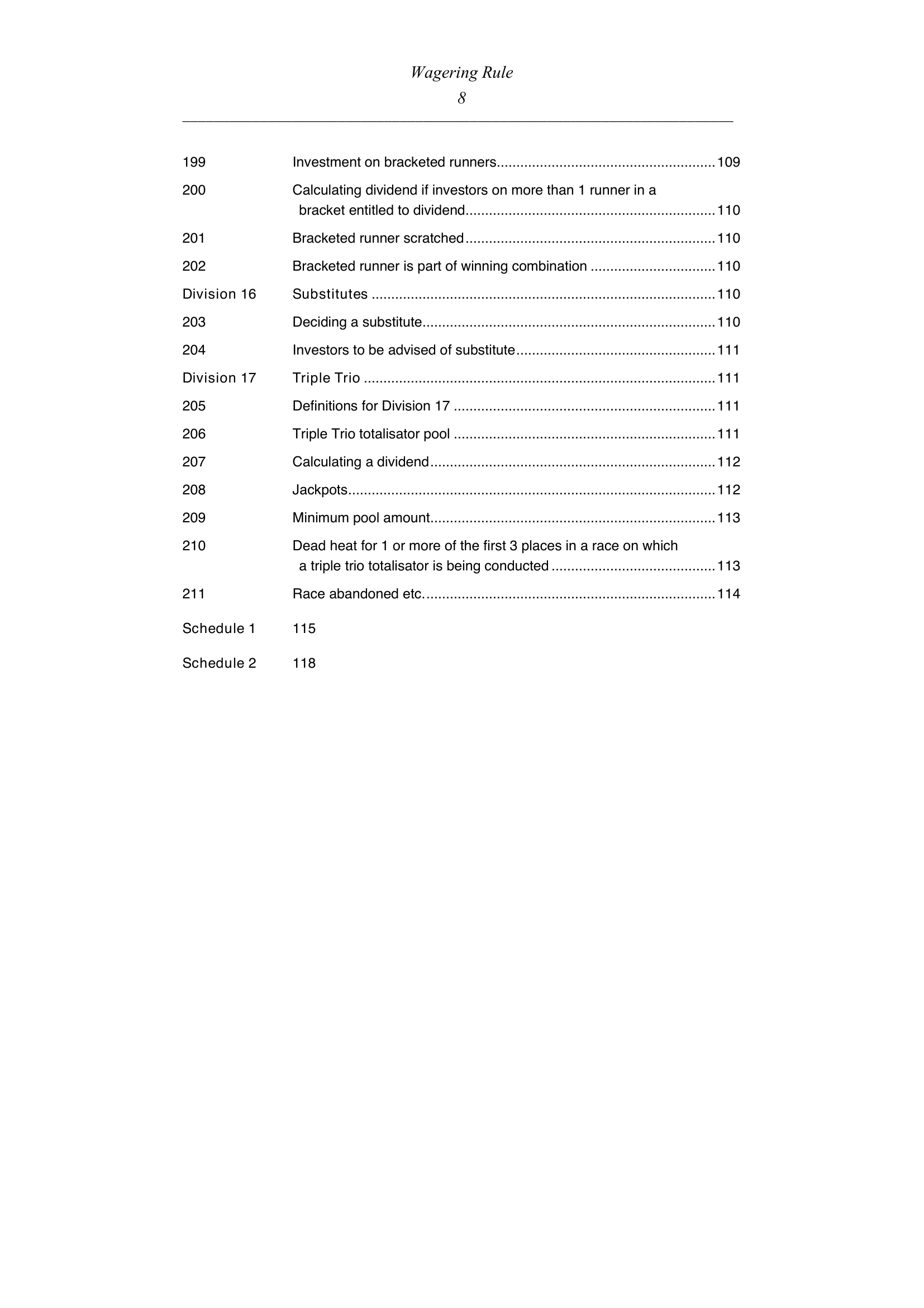 Queensland Wagering Rules (Racing) page 8