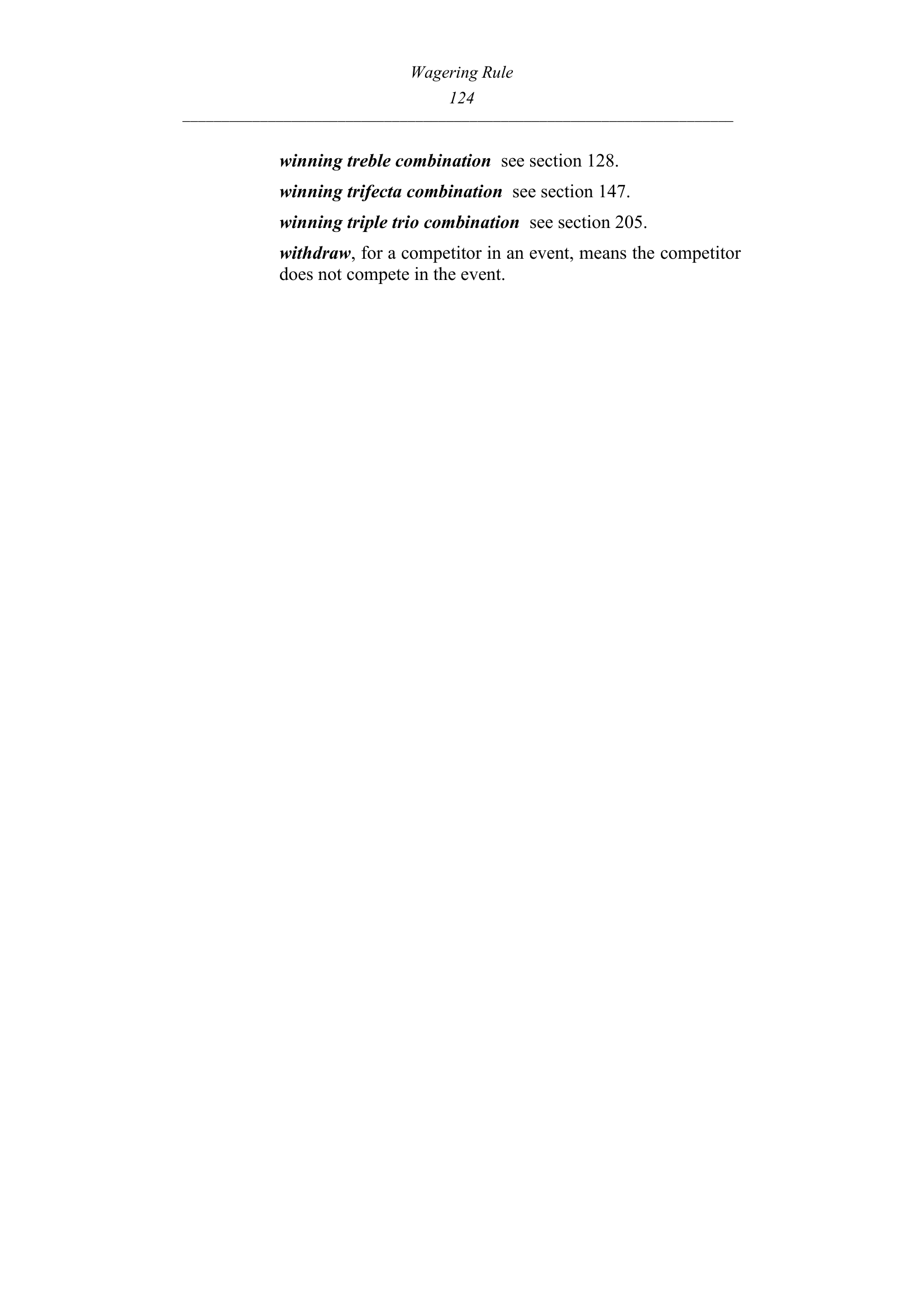 Queensland Wagering Rules (Racing) page 124