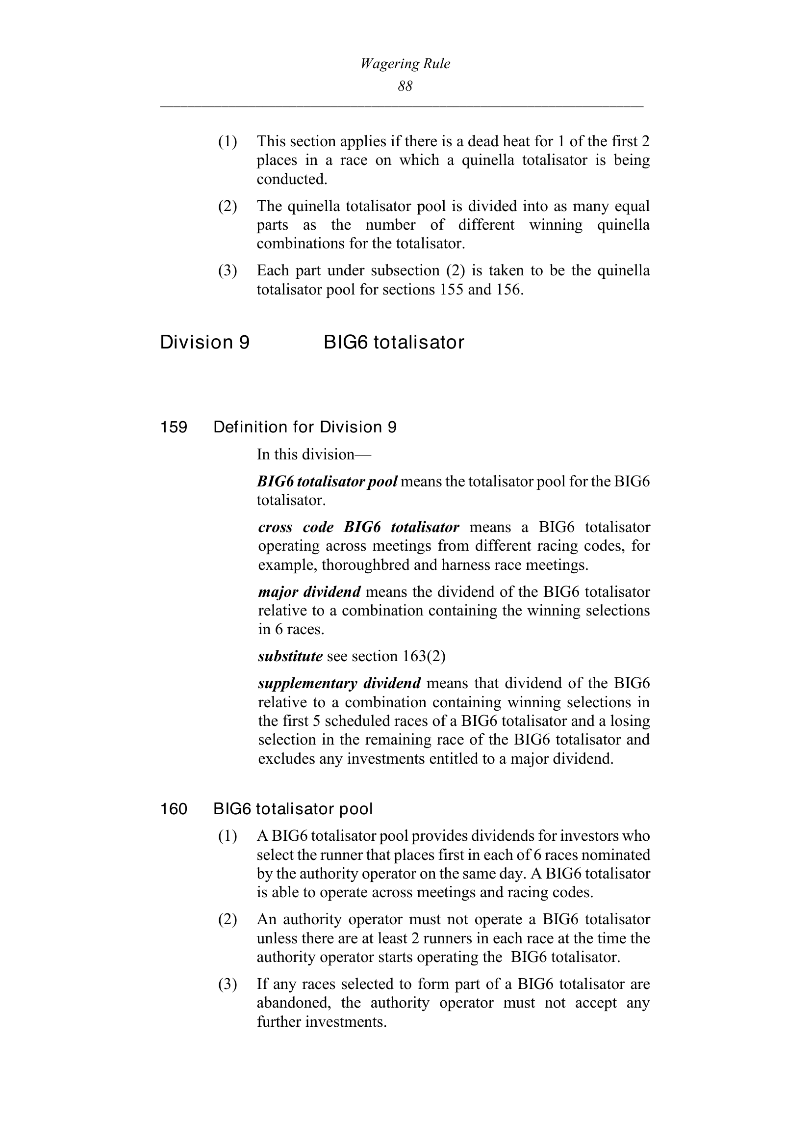 Queensland Wagering Rules (Racing) page 88