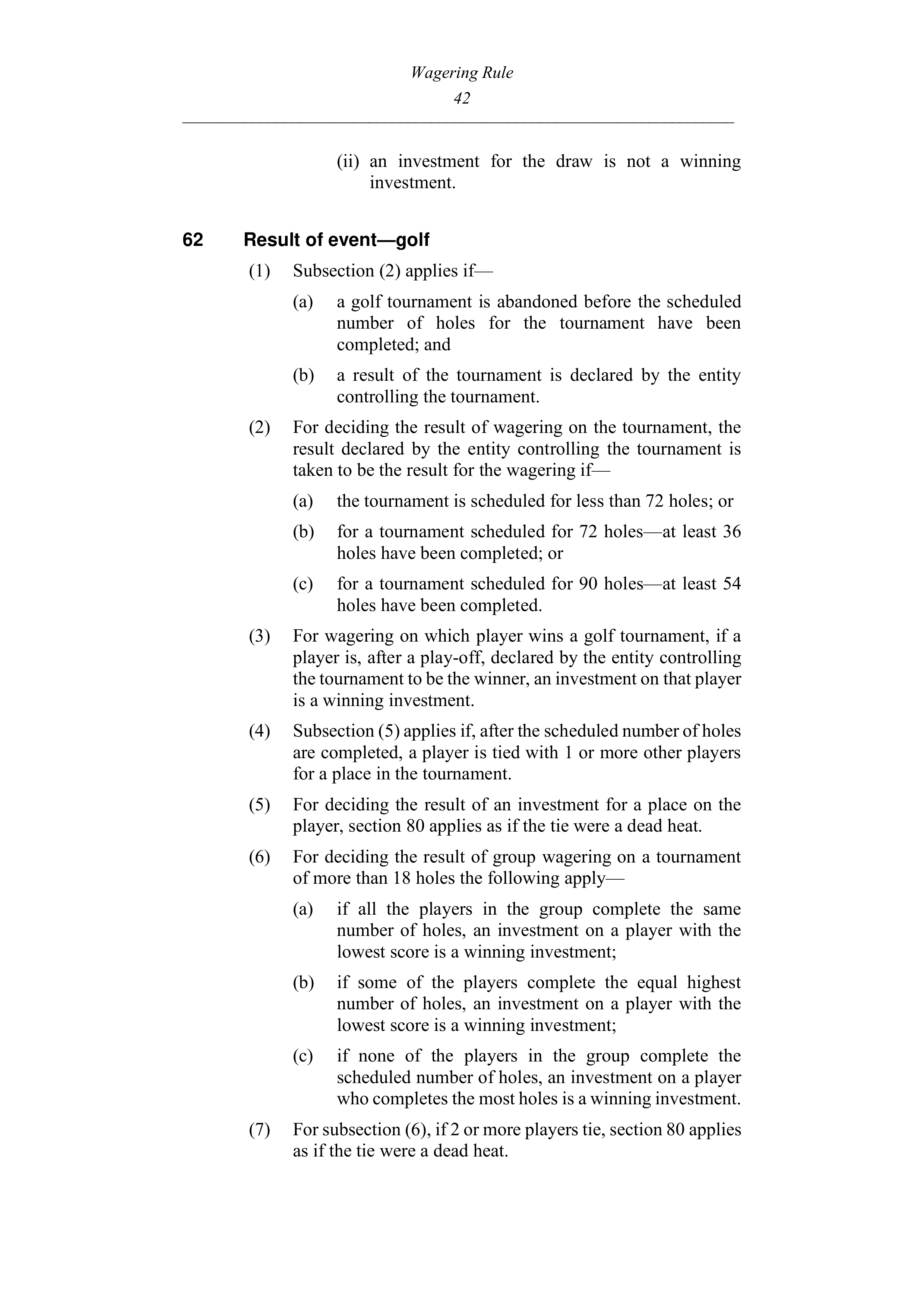Queensland Wagering Rules (Racing) page 42