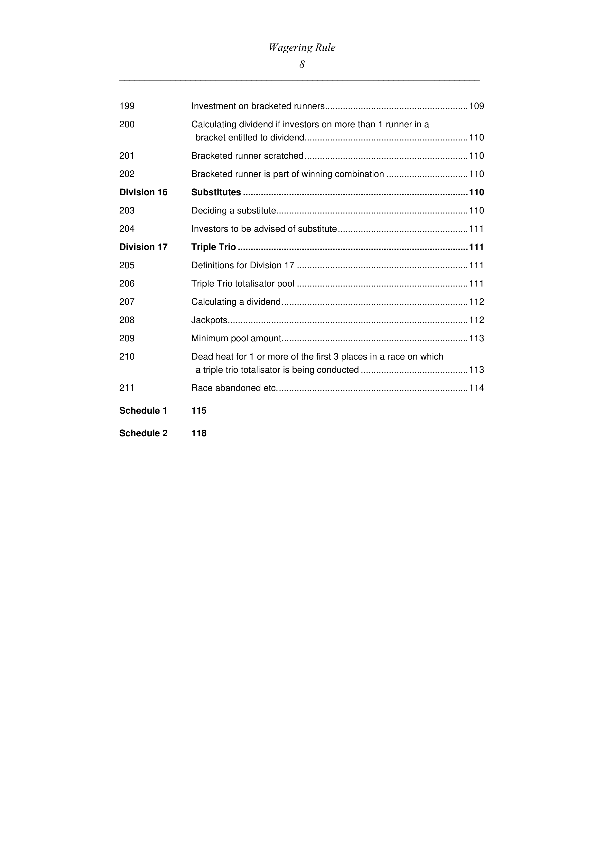 Queensland Wagering Rules (Racing) page 8