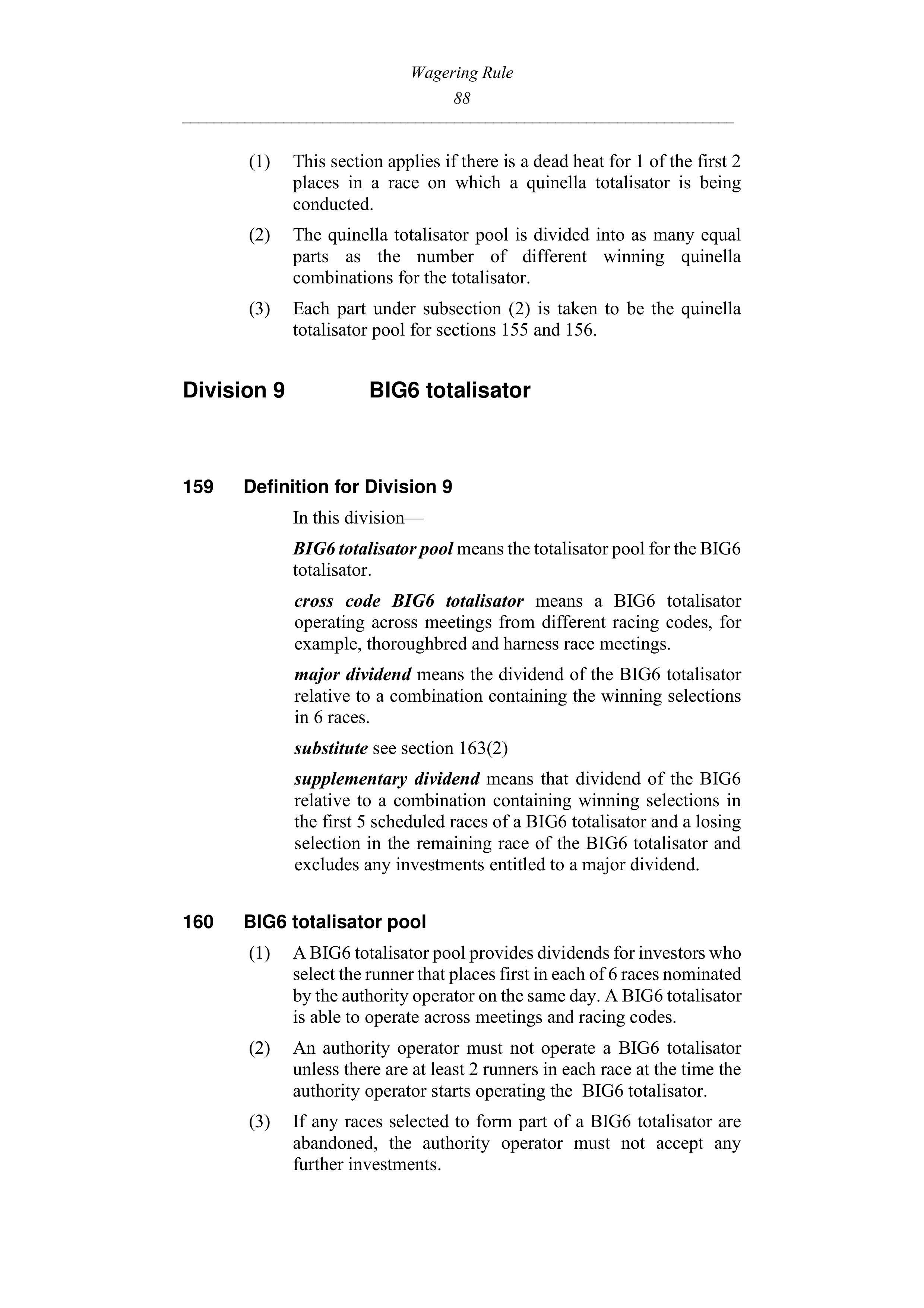 Queensland Wagering Rules (Racing) page 88