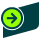 Dark green flag symbol with a right-pointing arrow in a circle